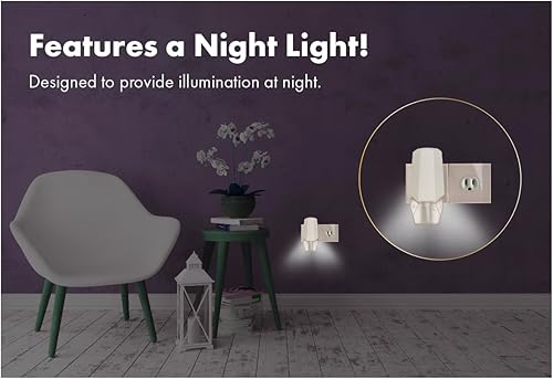 Miniatura 5 de Arm & Hammer Kit de inicio de aceite perfumado enchufable, calentador con luz nocturna + 1 repuesto, brisa oceánica, respetuoso con el medio