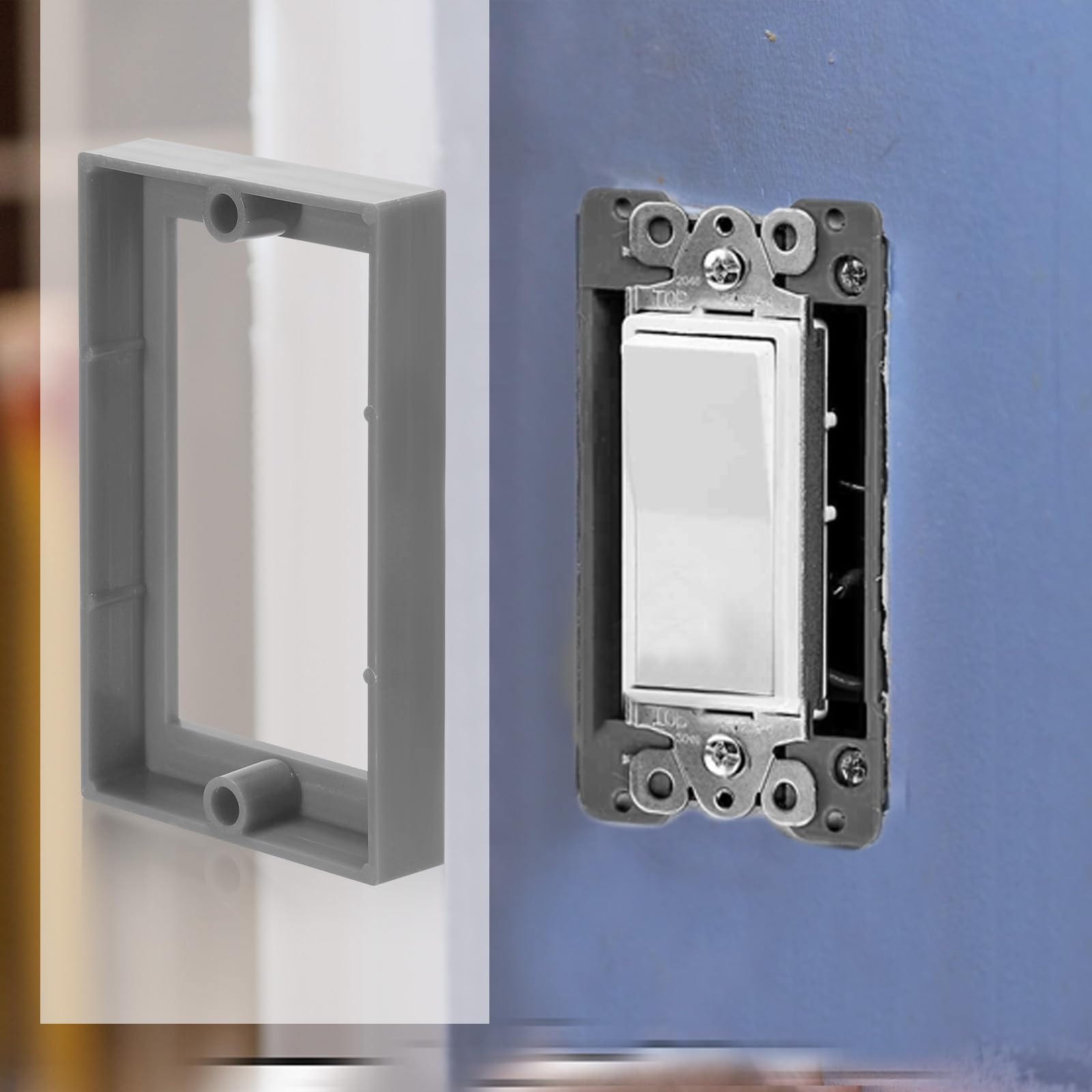 3 Pz Prolunghe per Prese Elettriche, Prolunga per Prese Elettriche da 1,3cm con Viti Prolunga per Scatola Elettrica a Banda Singola per Interruttori per Prese Elettriche