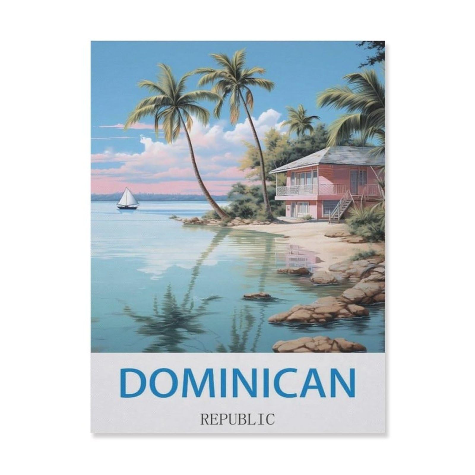 Funny Metal Tin Signs，Dominican Republic(30x40cm）