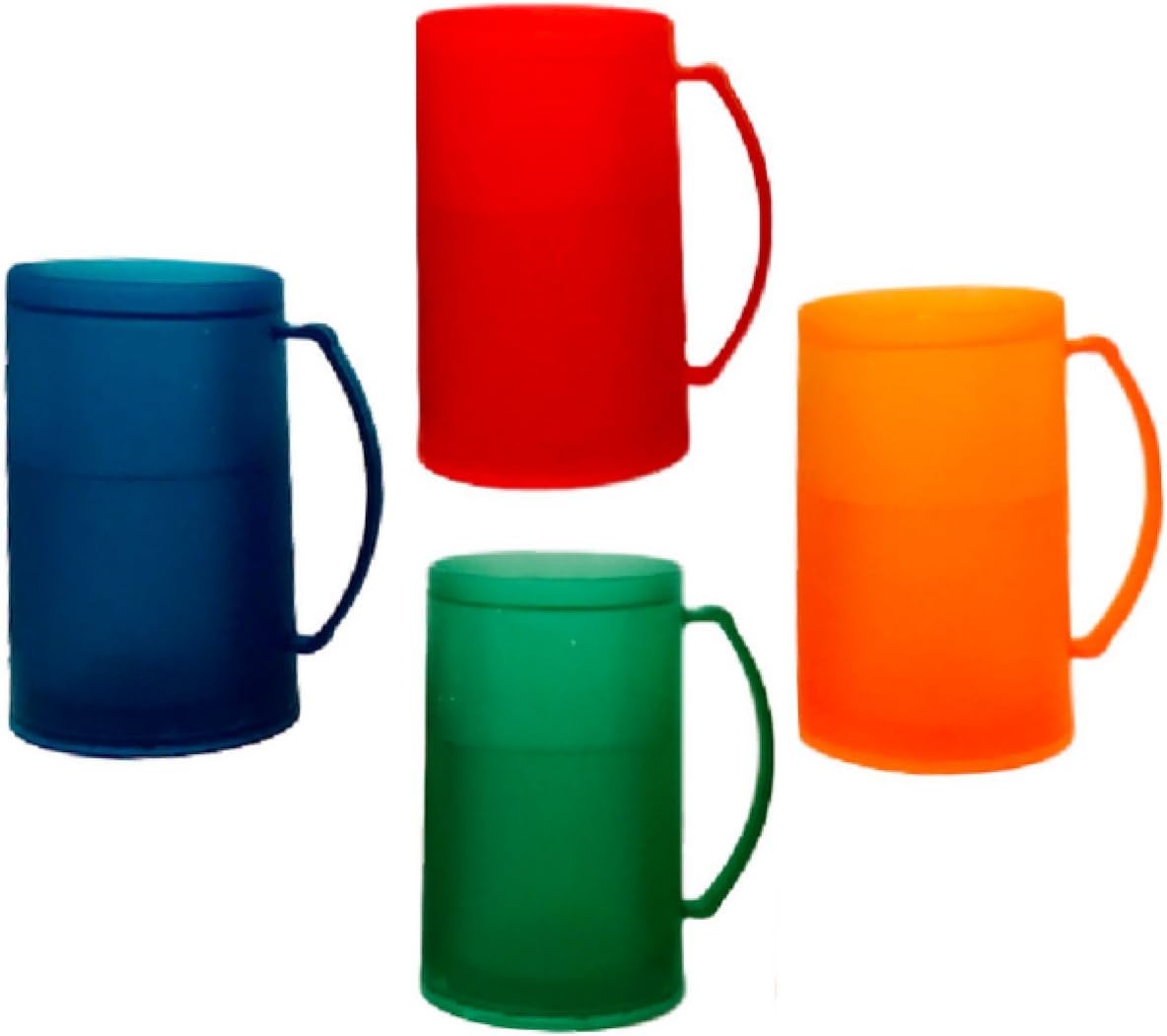 Blue, Green, Red, Orange Frozen (Freezer) Beverage Mugs