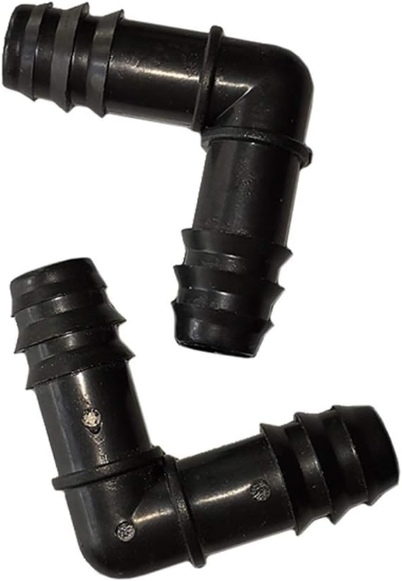 Lawn Sprinkler Irrigation System 10 Pieces of 1/2" 90 Degree Angle Garden Hose Connector 16Mm Elbow Barb for Garden Hose Coil Connector Hose Repair Connection (Diameter : 1/2'')/1/2''
