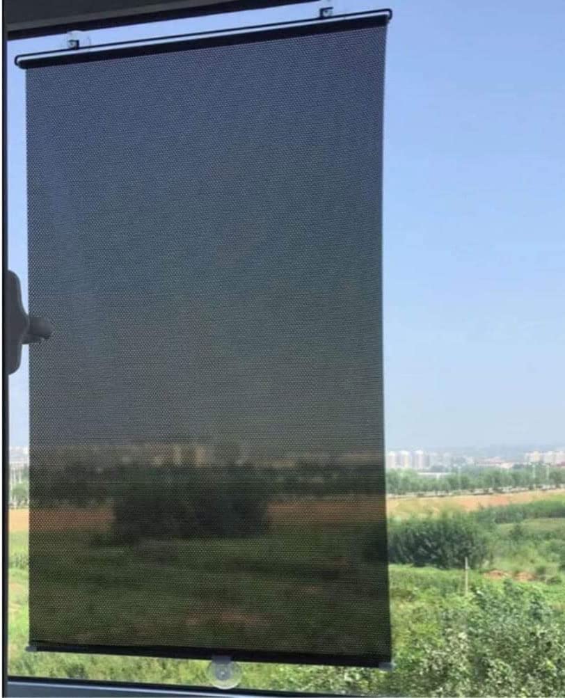 Sponsored Ad – Excefore Classic PVC 100% Blackout Roller Blinds for Windows Retractable Car Roller Sunshade Window Shades, Blind Shade with Suction Cups Temporary Portable Window Cover Curtain (49x 23inches)