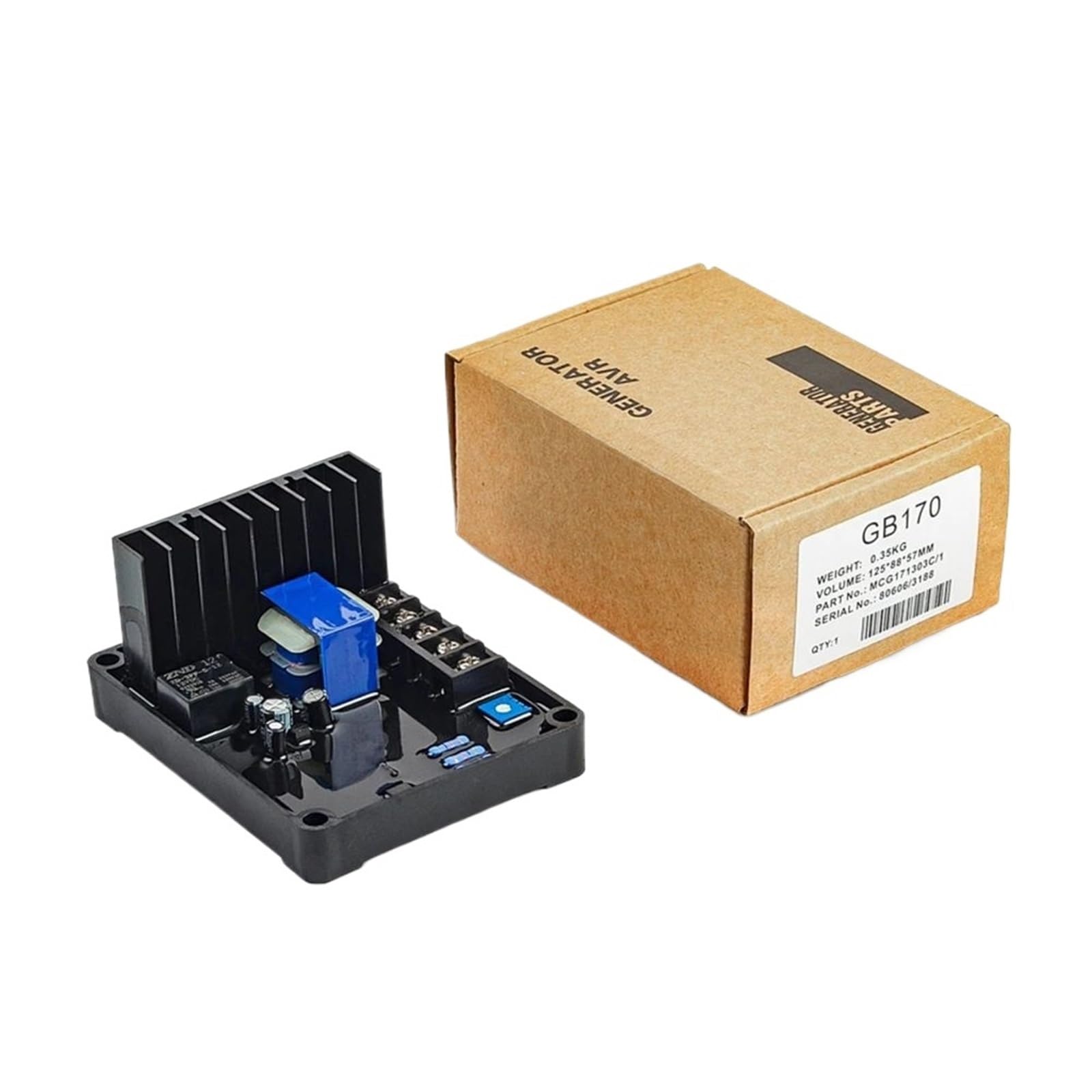 1 Unidad GB160 GB170 Generador AVR 220 V Monofásico 380 Trifásico Regulador de Voltaje Automático Estabilizador Piezas Grupo Electrógeno Diésel(GB170 380V)