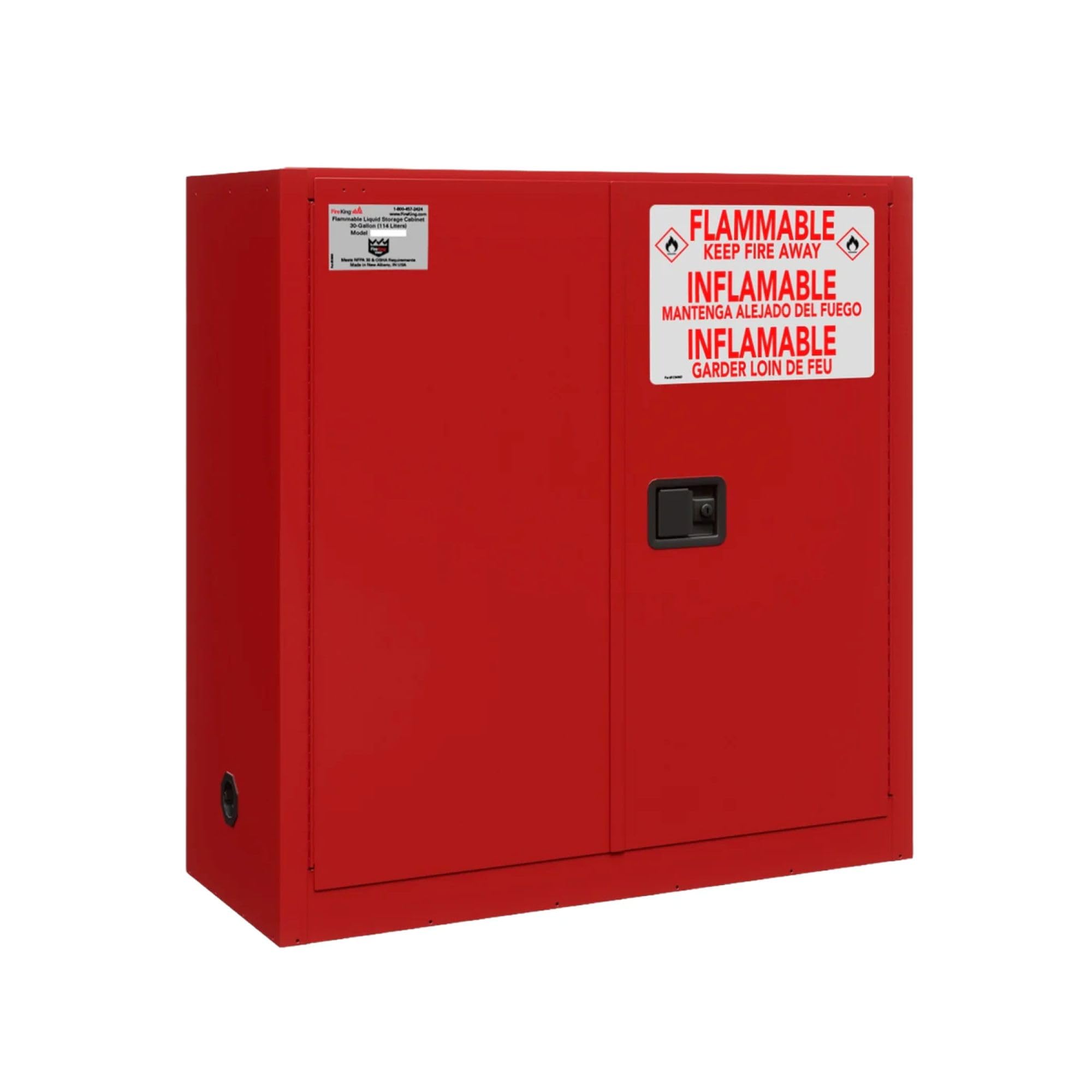 FireKing 30 Gallon Combustible Flammable Safety Cabinet, Automatic Door