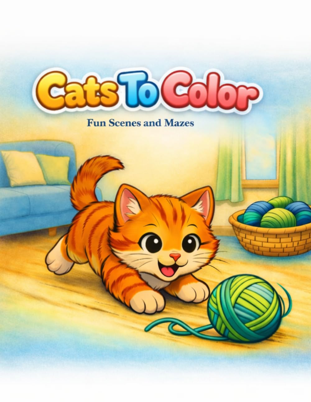 Cats To Color: Fun Scenes and Mazes