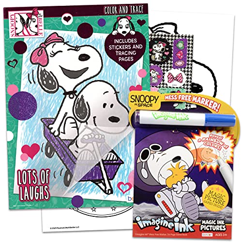 Bendon Publishing Intl Peanuts Snoopy Imagine Ink Bundle Snoopy Charlie Brown Activity Coloring Book Set Featuring Charlie Brown, Snoopy and More (Bendon Publishing Snoopy Party Favors and Supplies)