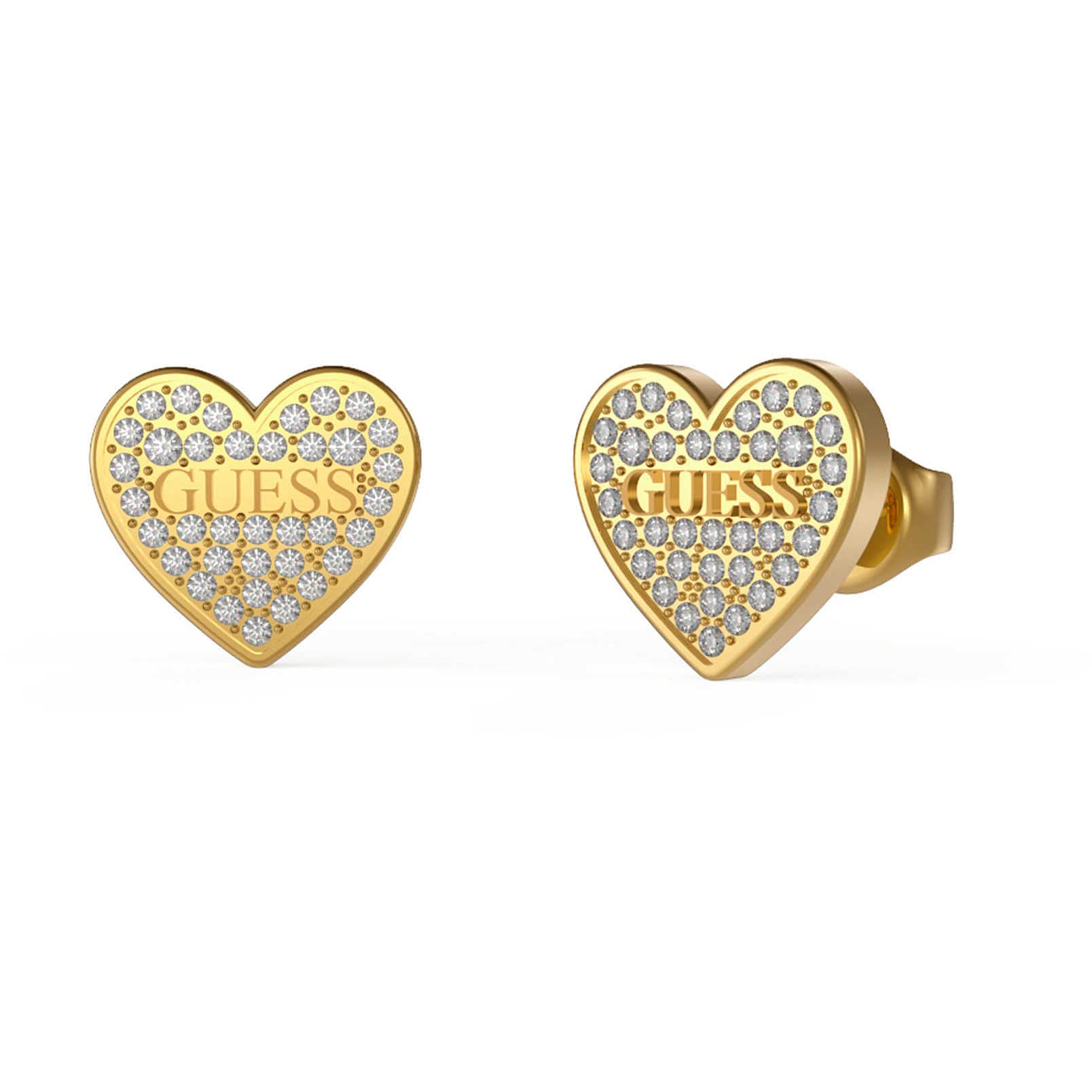 GUESS Boucles d'oreilles JUBE02173JWYG, Acier allié, Kristall
