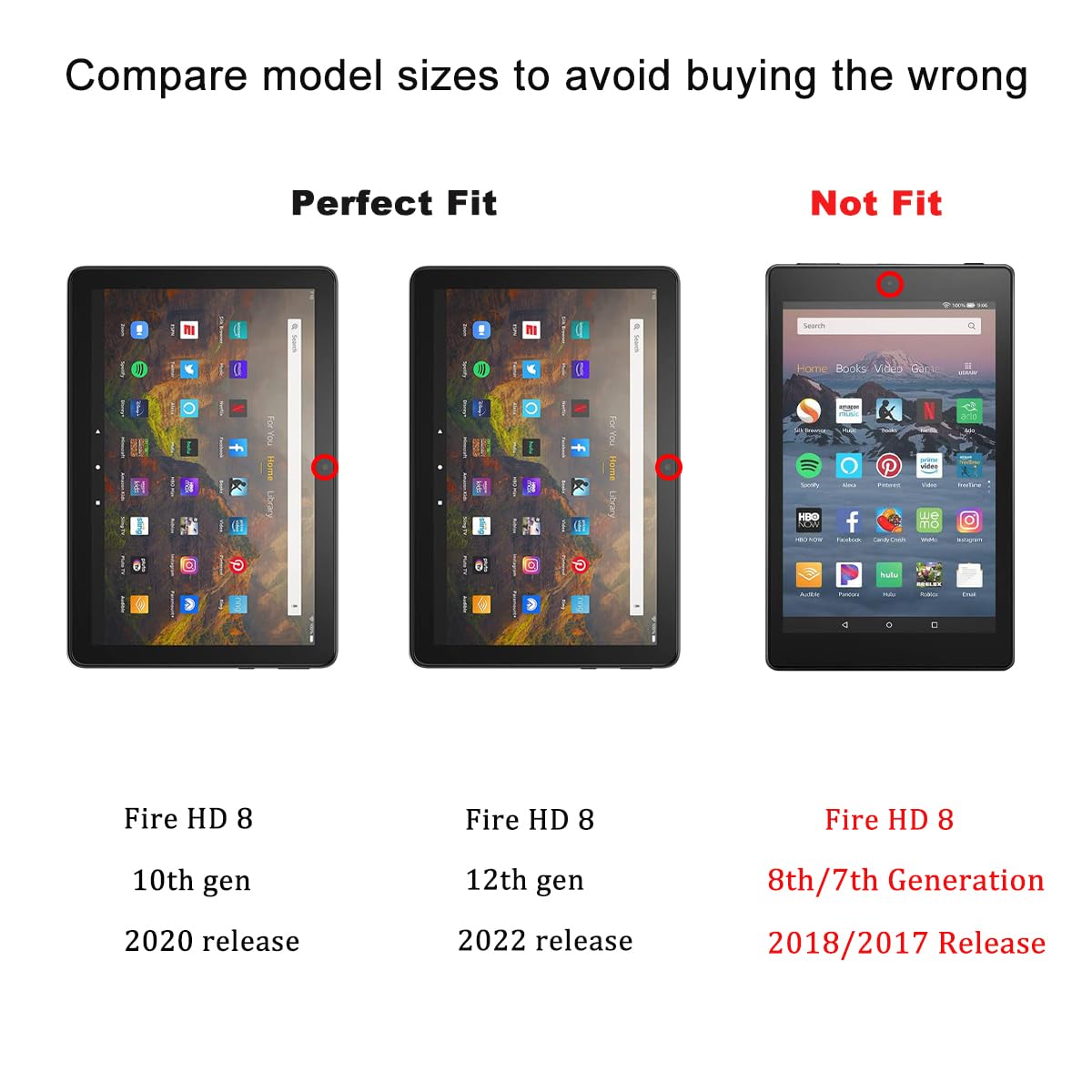 YINOVEEN 2PCS Design for All-New Fire HD 8 and Fire HD 8 Plus Tablet 8-inch (14th/12th/10th Generation - 2024/2022/2020 Release)Anti Blue Light Anti Glare Screen Protector, Eye Protection Screen Filter