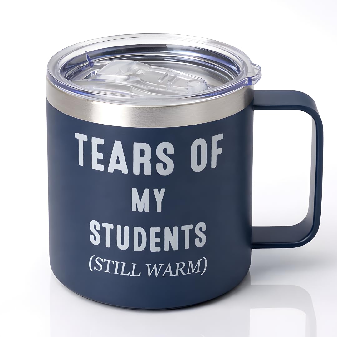 Teacher Appreciation Gifts for Men, Funny Male Teacher Appreciation Gifts, 14oz Coffee Mug Tumbler with Handle, Cool Teacher Gifts for Men for Teacher Appreciation Week Birthday Christmas