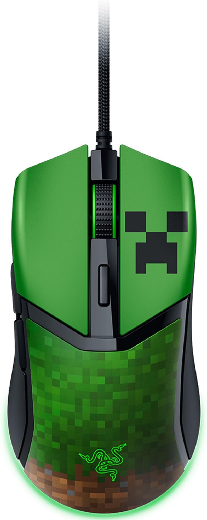Razer Cobra Wired Gaming Mouse: 58g Lightweight - Gen-3 Optical Switches - Chroma RGB Lighting Underglow - Precise 8500 DPI Optical Sensor - 100% PTFE Mouse Feet - Speedflex Cable - Minecraft Edition