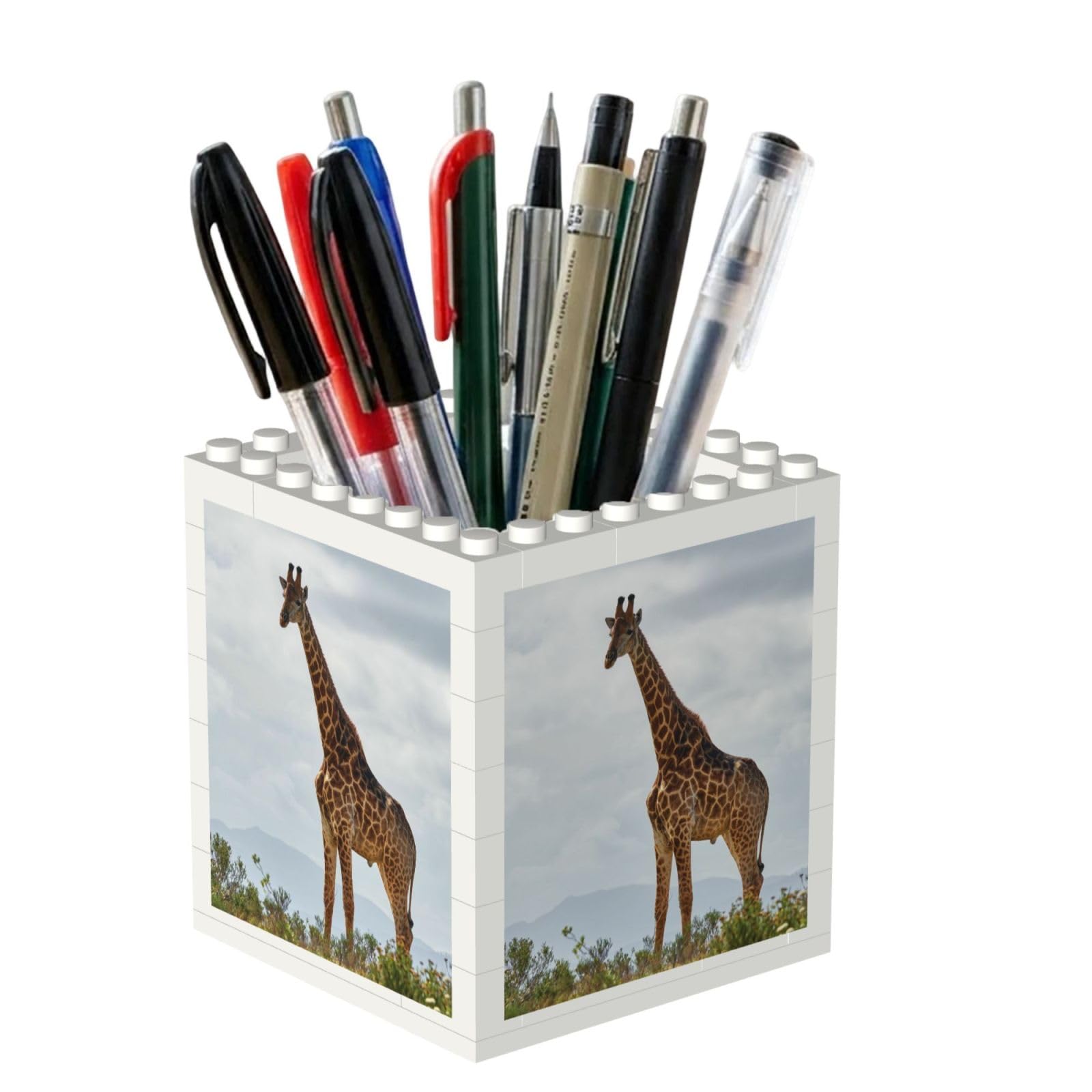 Poadnly Giraffe, Pen Pot Pencil Holder for Office Home School, Compact Desk Organiser for Office Stationery