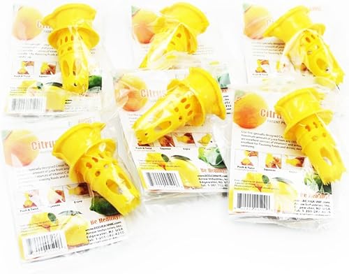 Paquete de 6 grifos cítricos, portátil y reciclable, exprimidor de limón, exprimidor de lima, extractor de jugo, sin BPA, sin hormonas
