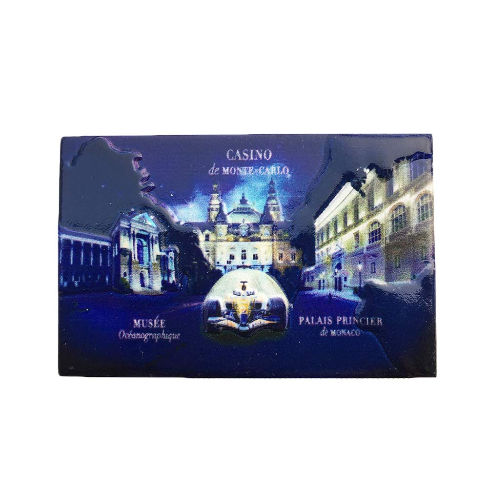 Wedarego Monaco Palace Square 3D Refrigerator Magnet Souvenir Handmade Resin Craft,Monaco Fridge Magnet Collection Gift Magnetic Sticker Home Kitchen Decoration