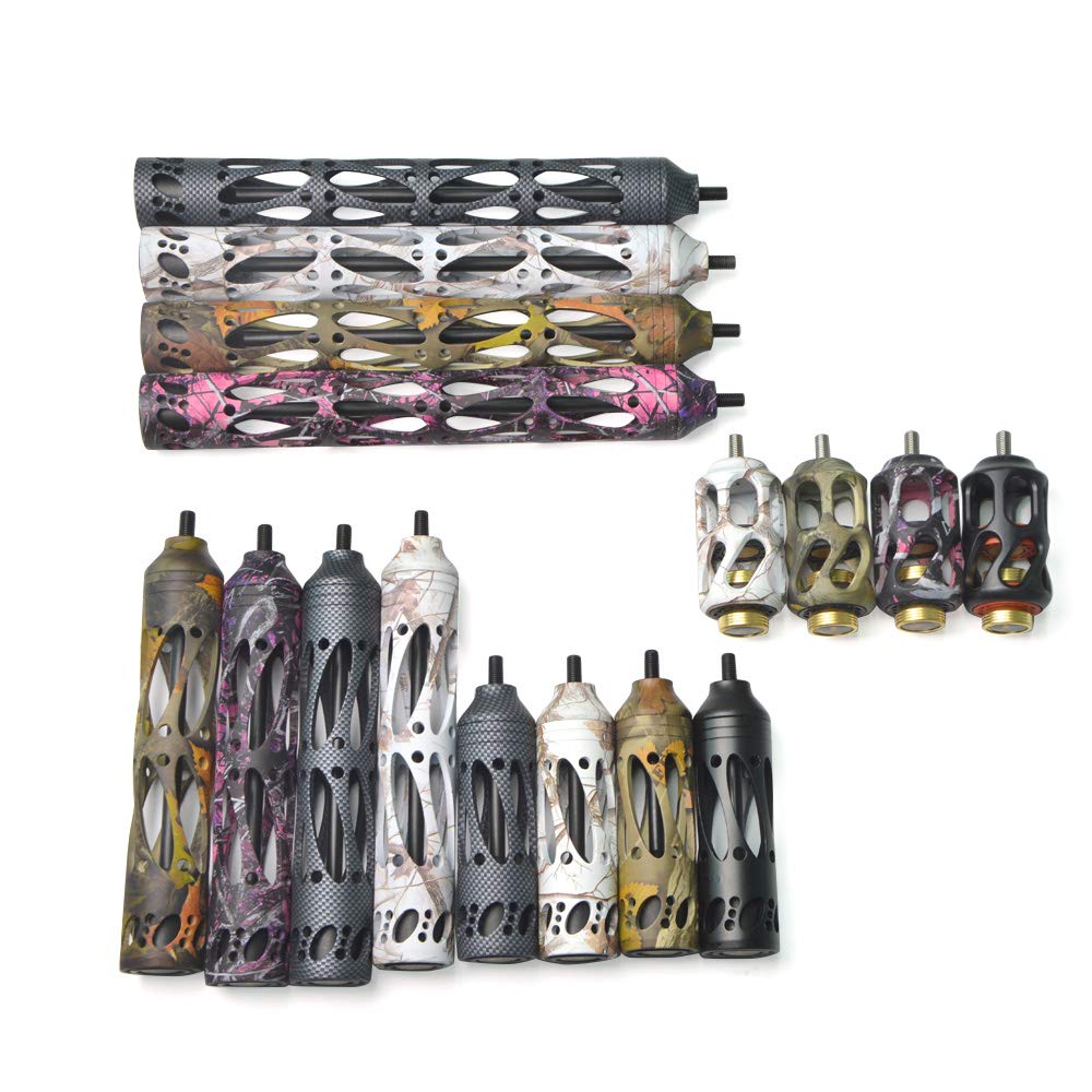 AMEYXGS Aluminio Amortiguador Flecha del Camuflaje del Amortiguador Estabilizador de Tiro con Arco con Arco Amortiguador de Metal para la Caza con Arco Barra de Equilibrio