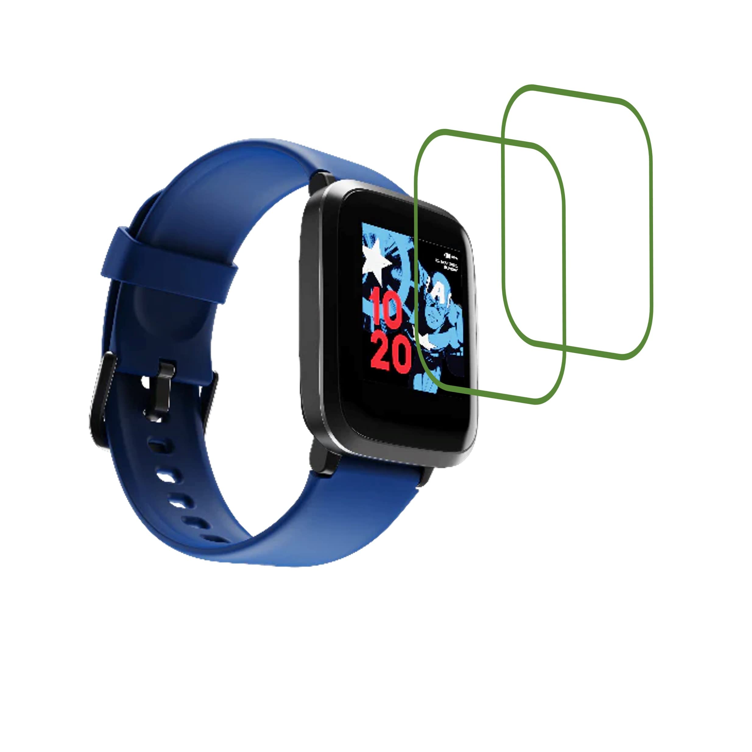 DVTECH� (Pack of 02 Flexible Crystal Clear Smartwatch Screen protector for boAt Watch Storm Captain America Marvel Edition (Not a Tempered glass)