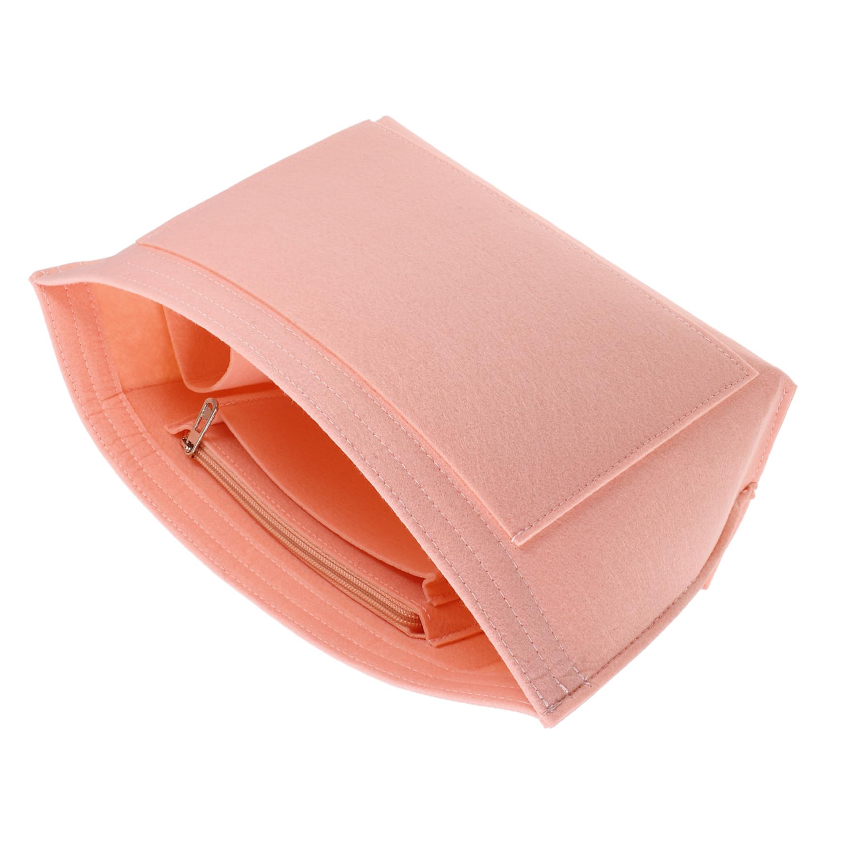 NOLITOY 2pcs Pocket Organizer Felt Insert Bag Multi Compartment Purse Organizer for Handbags Zippered Pocket for Keys Cosmetics Durable Storage present for Women