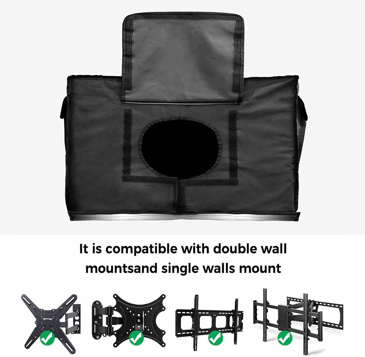 Outdoor TV Cover 43 Inch Black Grey TV Enclosure Abstract Gradient Color TV Covers for Outside TV Display Screen Protector with Remote Control Pocket Home Decor