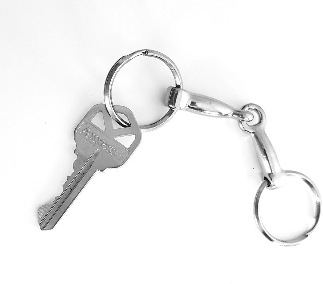 Snaffle Bit Key Ring Chrome