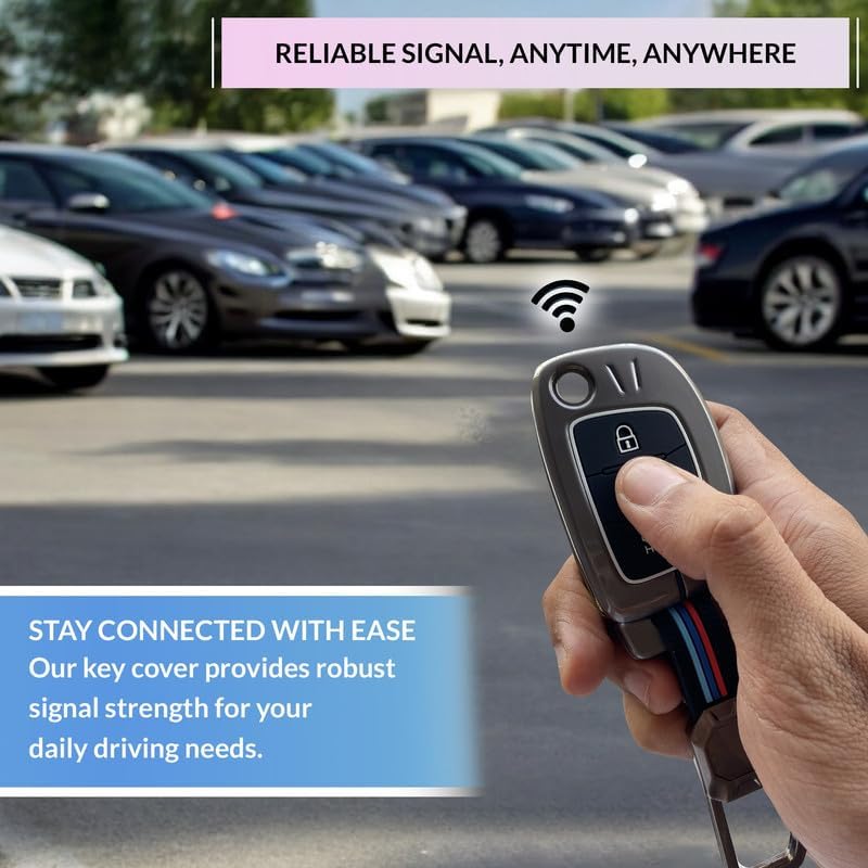 Image of NEODRIFT 'KeyShield' Car Key Cover for Hyundai Xcent (Shape 2, 03 Buttons) (Durable, Stylish, and 360 Protection)