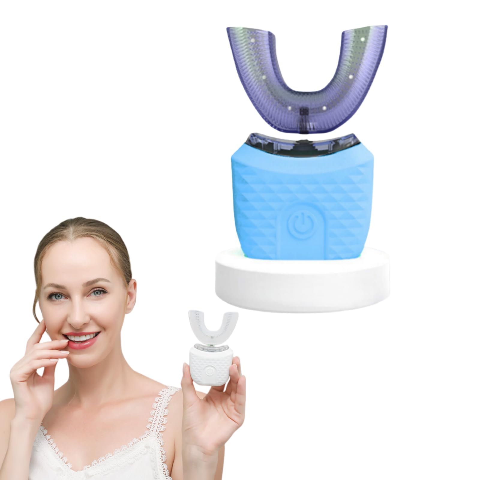 smilora Die Zahnbürste,die deineZǎhne in 45 Sekundenautomatisch reinigt & aufhellt，Ultraschallzahnbürste 360° Rundumreinigung, leiser Betrieb, 3 Modi, schützt die Mundhygiene