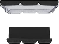 Vista 17 de Juego de cubierta superior impermeable para patio, cubierta superior de repuesto + funda de cojín para columpio para patio, columpio, jardín, Rojo