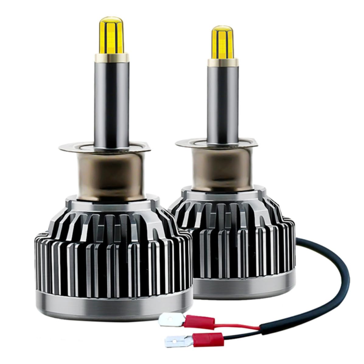 POPETPOP Bombillas LED H1 para Coche, 1 Par, Aluminio Aeronáutico Blanco
