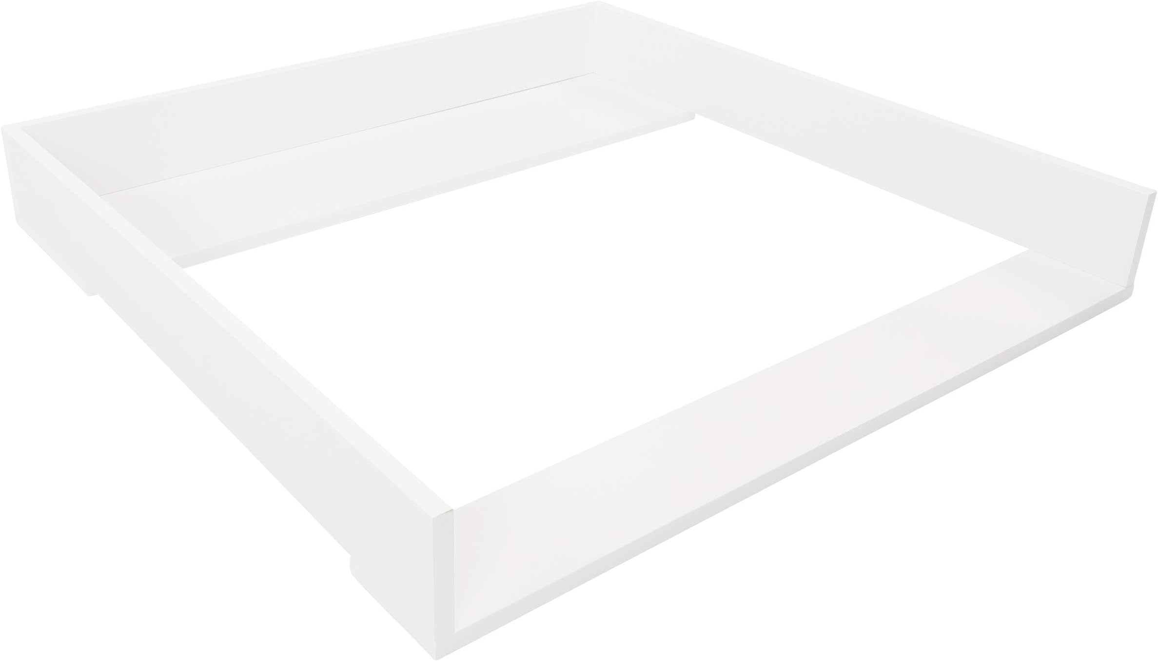 PuckDaddy Changing mat Ole - 80x76x10 cm, changing mat made of wood in white, changing table top suitable for chests of drawers, incl. mounting material for wall mounting