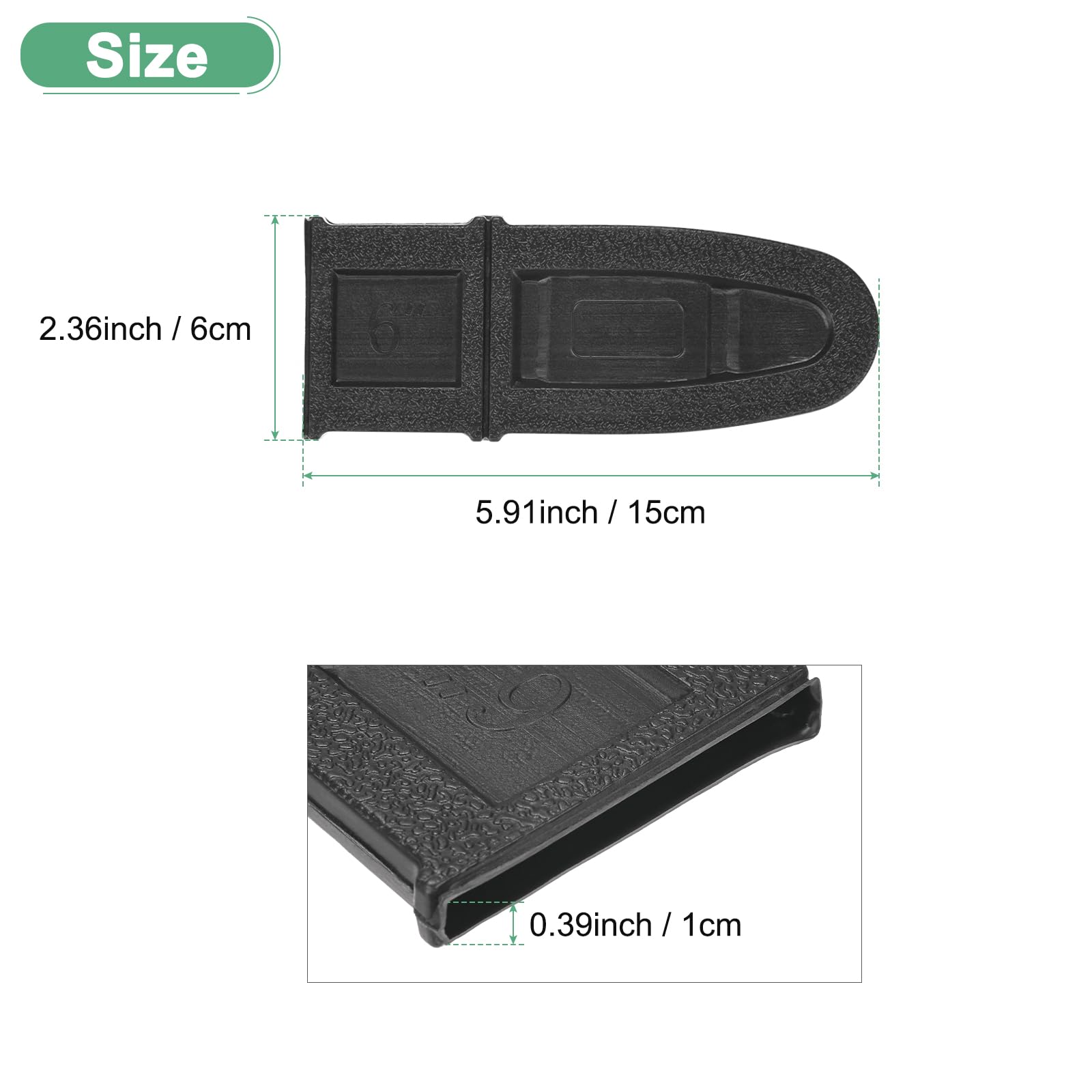 M METERXITY 2-Pack Chainsaw Chain Cover 6 Inch Plastic Chainsaw Scabbard Cover Chainsaw Bar Cover for 4" 6" Garden Chainsaw Protective Cover - Image 2