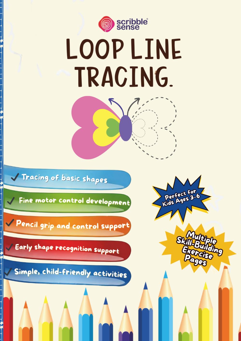 LOOP TRACING WORKBOOK FOR KIDS (Color): Designed for children ages 3–6, this workbook focuses on one of the most important early pre-writing skills ... helps children with Dysgraphia, Dyslexia