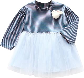 ワンピース キッズ フォマール 長袖 ドレス 子供服 女の子 チュール 発表会 ドレス ベビ— 卒園式 お宮参り 子供 ワンピース ガールズ ボーダー 可愛い チュチュドレス ベビ—服 女児 カジュアル 春 秋 赤ちゃん お宮参り 結婚式