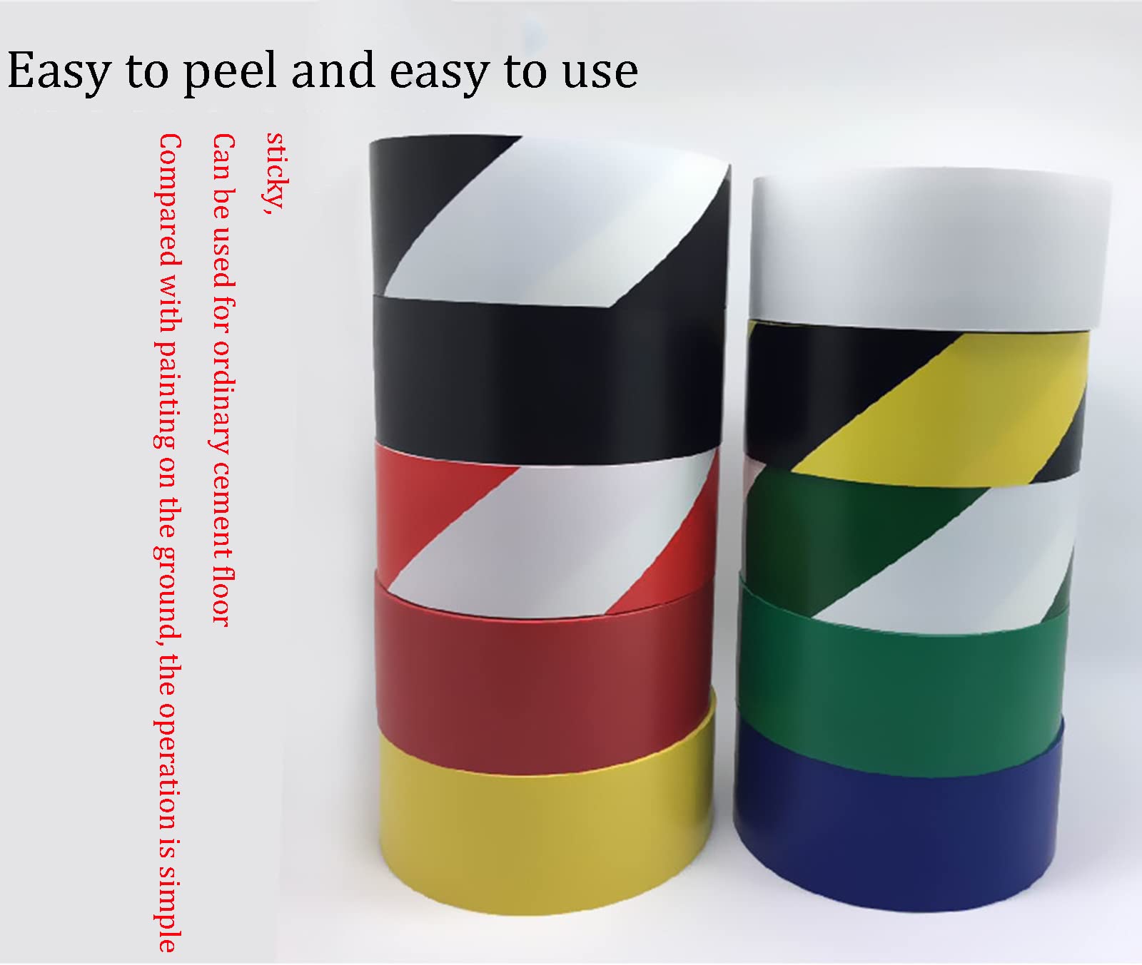 Absperrband zur Gefahrenwarnung for Versorgungsunternehmen, 45 mm x 33 m, Bodenband, Warnband, ideal for soziale Distanzierung, Bodenband und Bodenband Klebeband