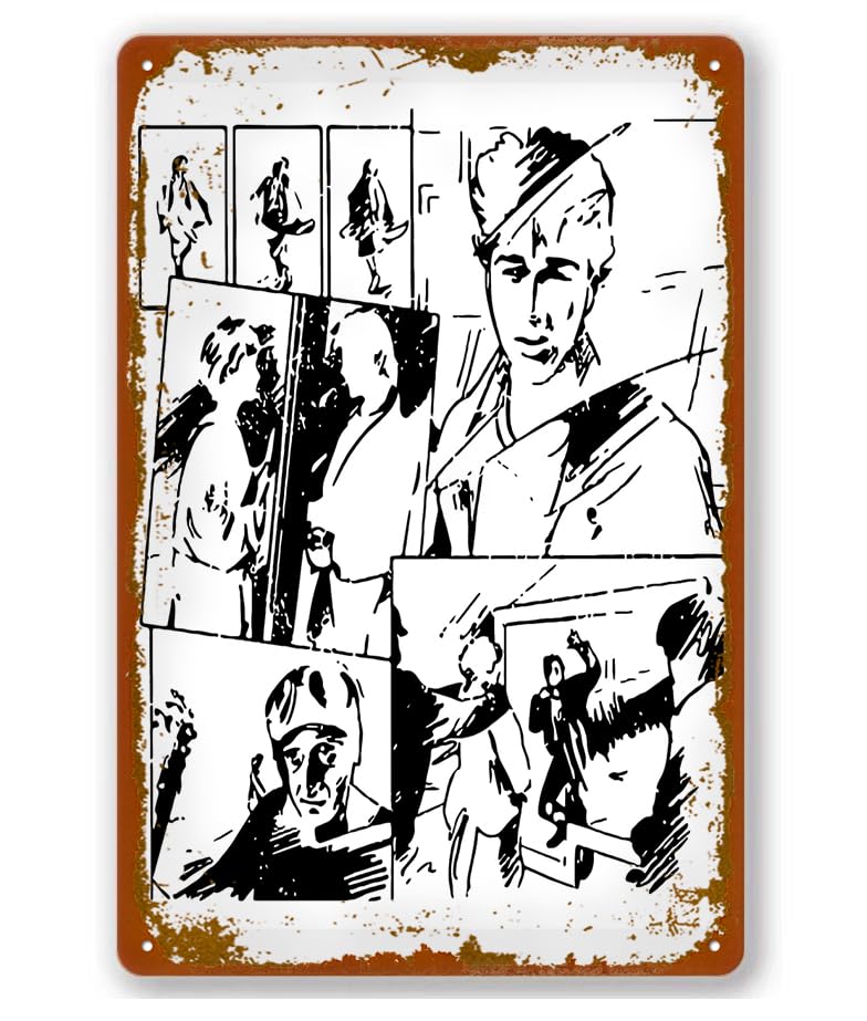 A Ha Classic 80S Music Video Take On Me - Póster retro de estaño, letrero de metal vintage para bar, club, decoración de pared, 8 x 12 pulgadas