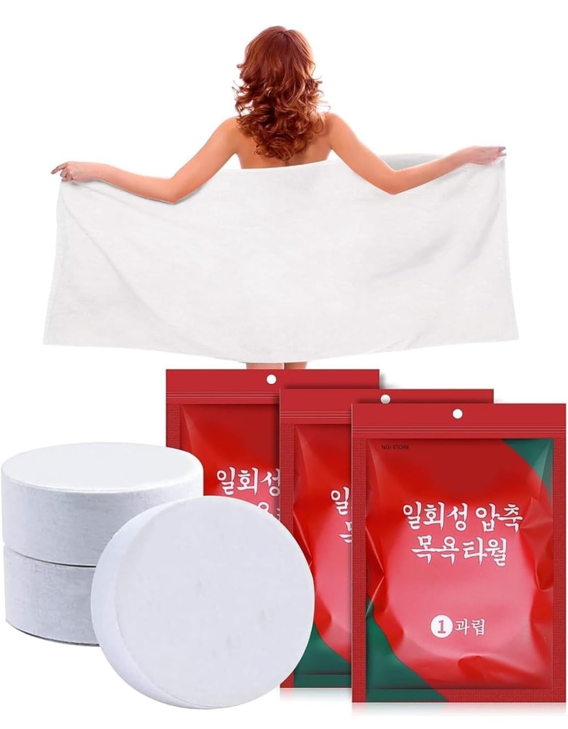 Cotton Towel Tablets, Magic Compressed Towelettes, Anti-Acne Cleansing Towelettes, Pack of 1 (66 x 146 CM)-image-12