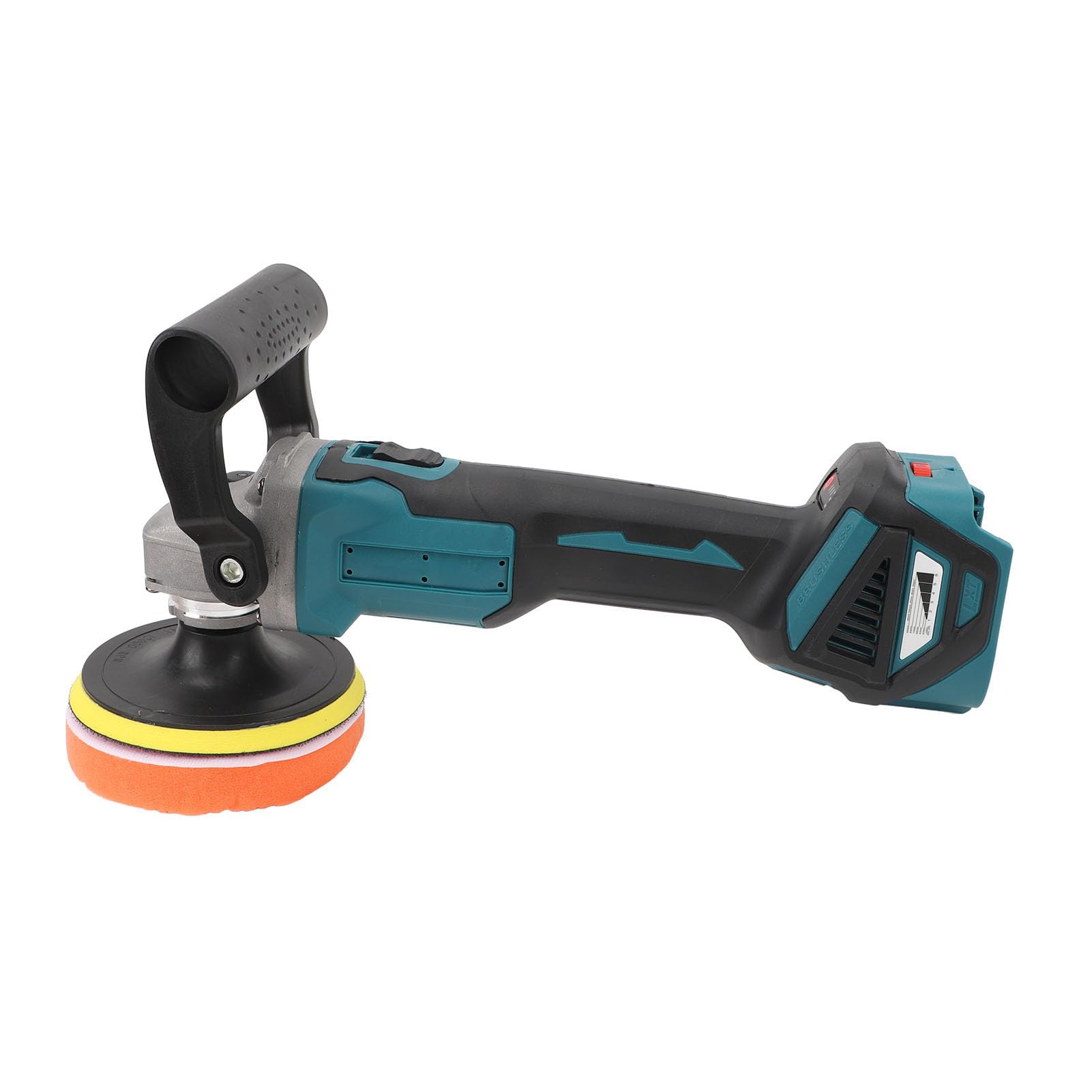 Pulidora de Búfer, 6 Velocidades, 18 V, sin Escobillas, con Batería, Kit de Búfer para Automóvil con Pulidora Inalámbrica, Ideal para Detalles de Automóviles y Barcos