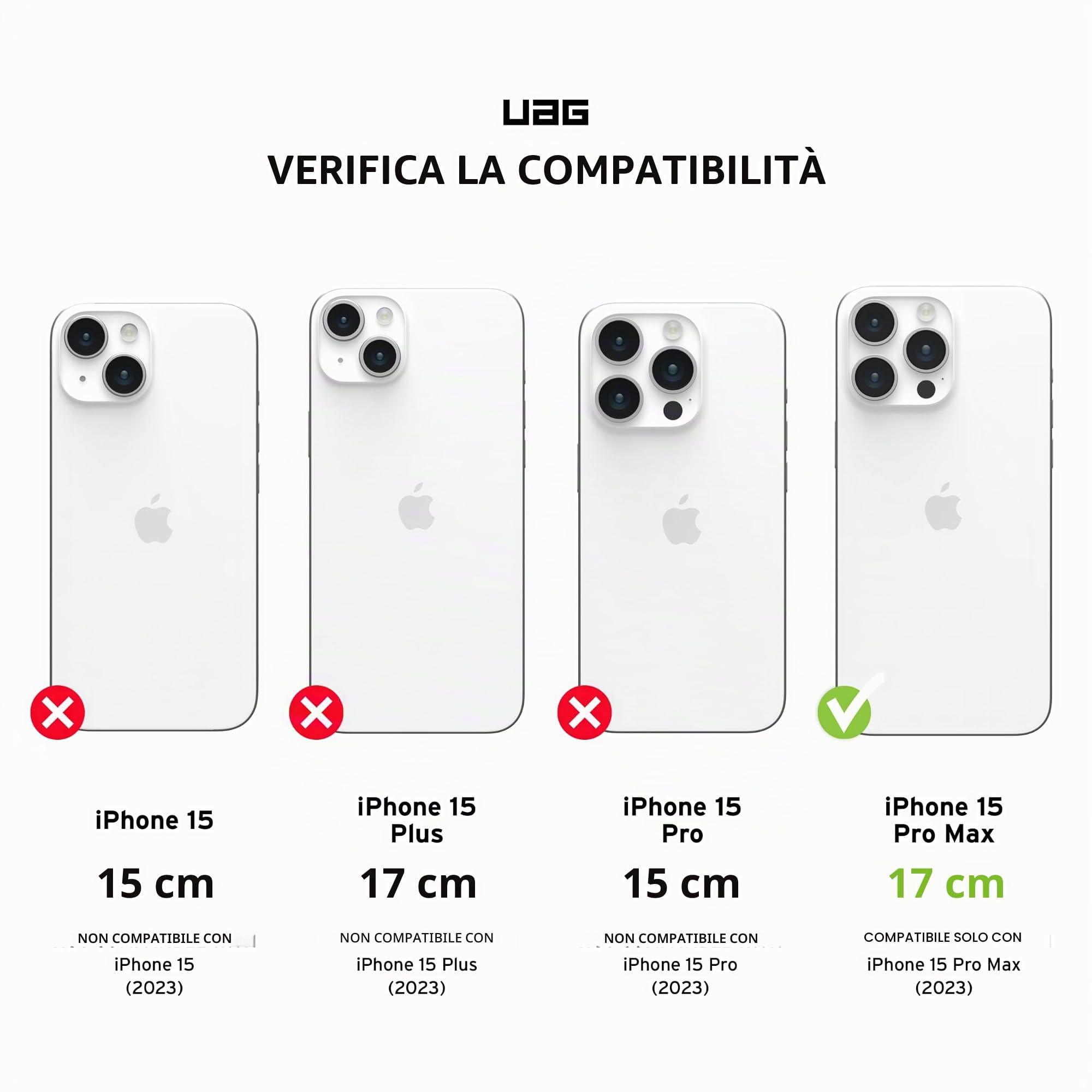 URBAN ARMOR GEAR Monarch Pro Custodia protettiva compatibile con Apple iPhone 15 Pro Max [Compatibile con ricarica wireless/ricarica magnetica, protezione a 5 strati] verde kevlar