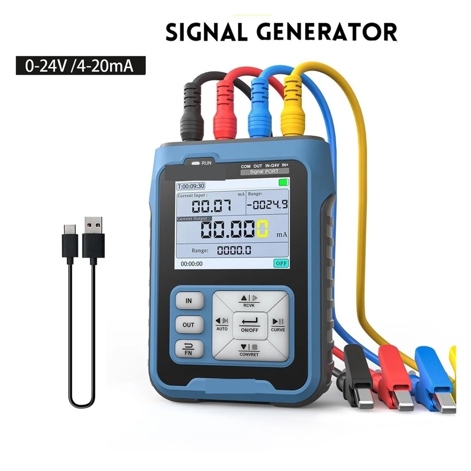 Generatory Sygnału 4-20 MA, 0-24 V, Regulowane Napięcie, Prąd, Impuls PWM, 2,4-calowy Wyświetlacz TFT LCD, Symulator, Kalibrator, Nadajnik Szerszy zasięg