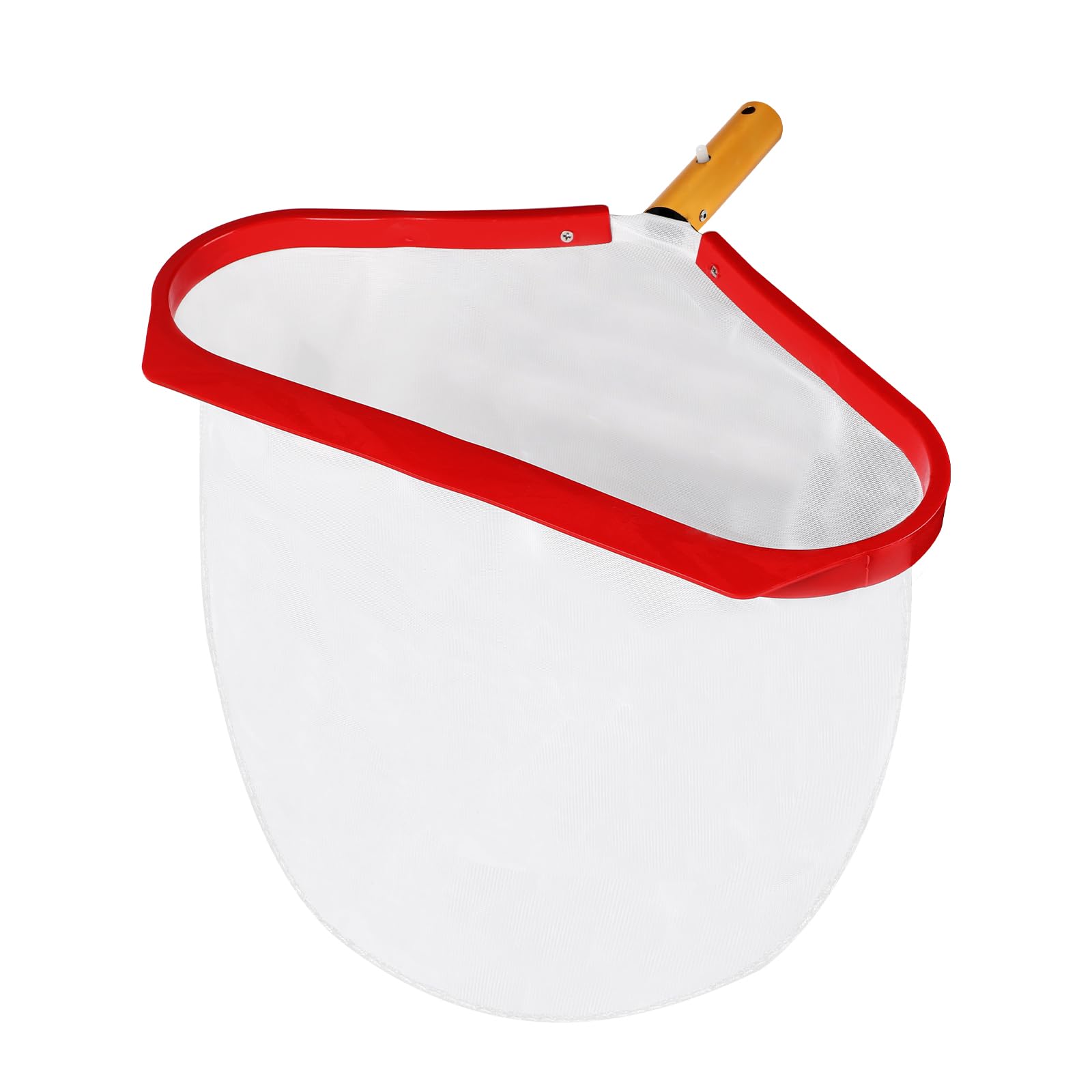 Recogedor para Piscina Red de Malla Fina para Algas Rastrillo de Superficie para Piscina, Red de Limpieza con Marco de Aluminio Rojo para Estanque, Piscina, Parque Acuático, Fuente (Sin Mango)