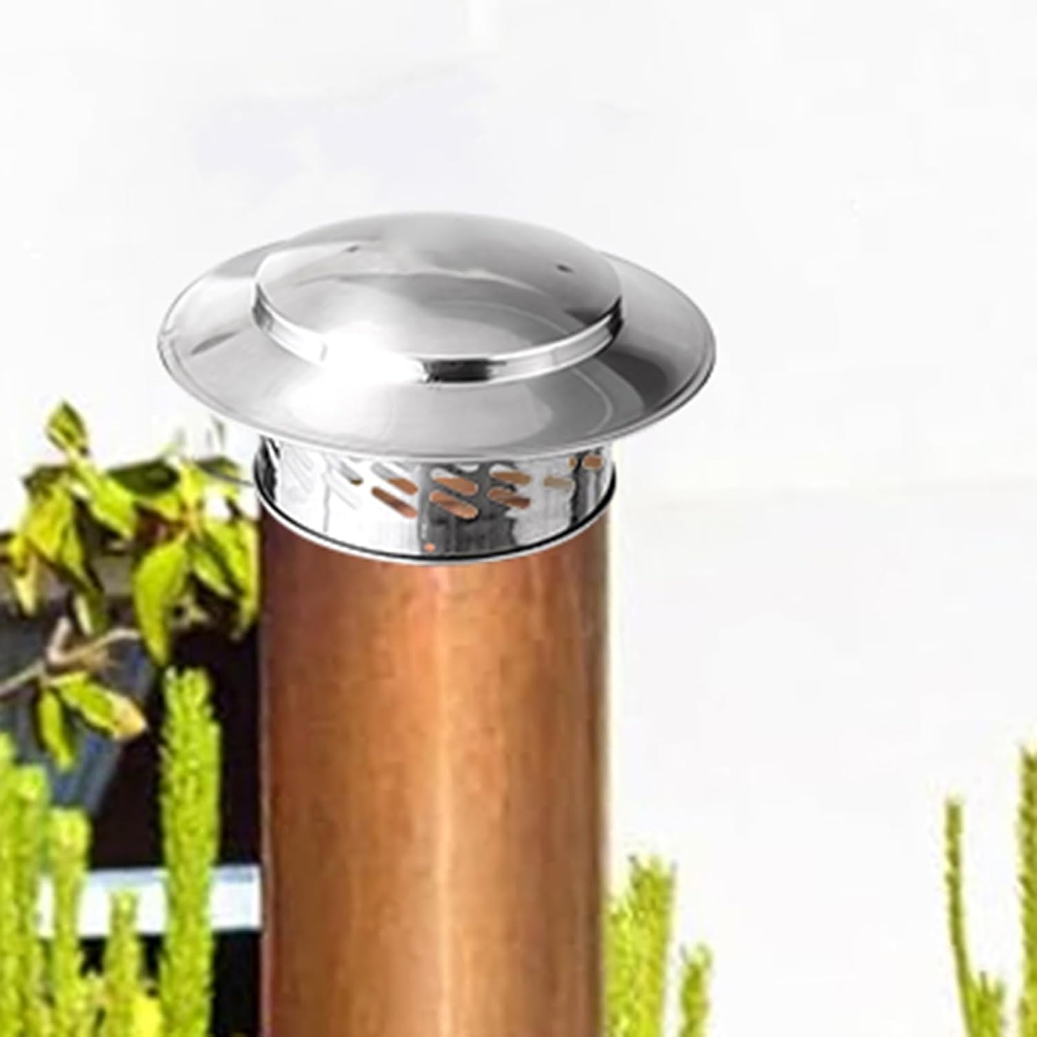 160mm Stainless Steel Chimney Cap Chimney Cap Chimney Pipe Cover Cap Chimney Rain Cover For Fireplace For Better Ventilation Chimneys