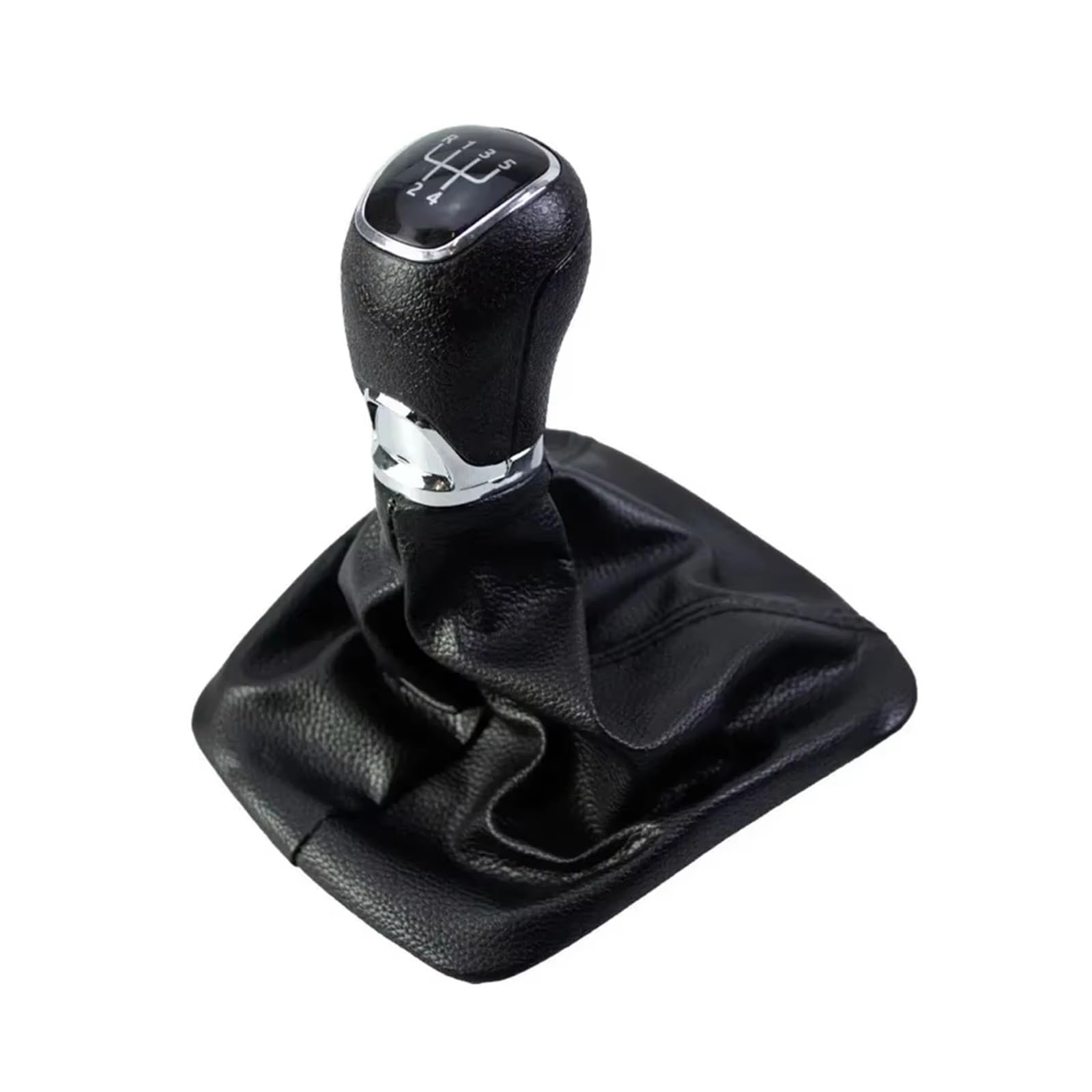 Qmtvfsrh 5 Speed Car Gear Shift Knob Manual 5/6 Speed Gear Shift Knob Pu Gaiter Boot For Skoda For Octavia 2 For A5 For A6 2004-2012(5 Speed)