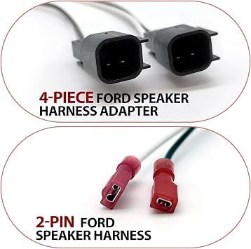 1 PC Car Speaker Wiring Harness, 72-5600 Front and Rear Door Horn Wiring Harness Adapter, Plug and Play Car Audio Accessories, Compatible with Ford Focus Chevrolet Mazda (Multicolored)