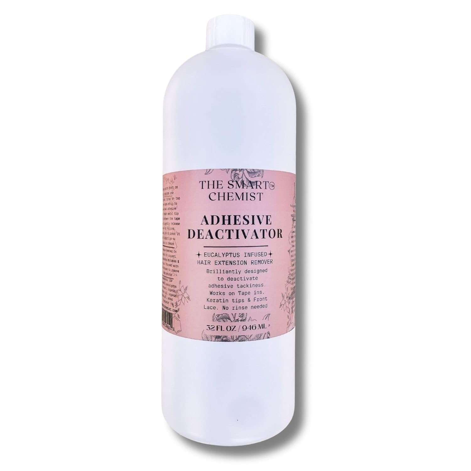 Adhesive Deactivator Tape in Extension Remover Professional Grade Compatible with all Human Hair Extension Tape 32 oz Refill Bottle