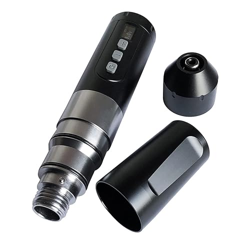 Miniatura 5 de BRONC Máquina de tatuaje V2 Fuente de estilo pluma rotativa Motor sin núcleo 2,000 mAh Batería de alimentación (gris)