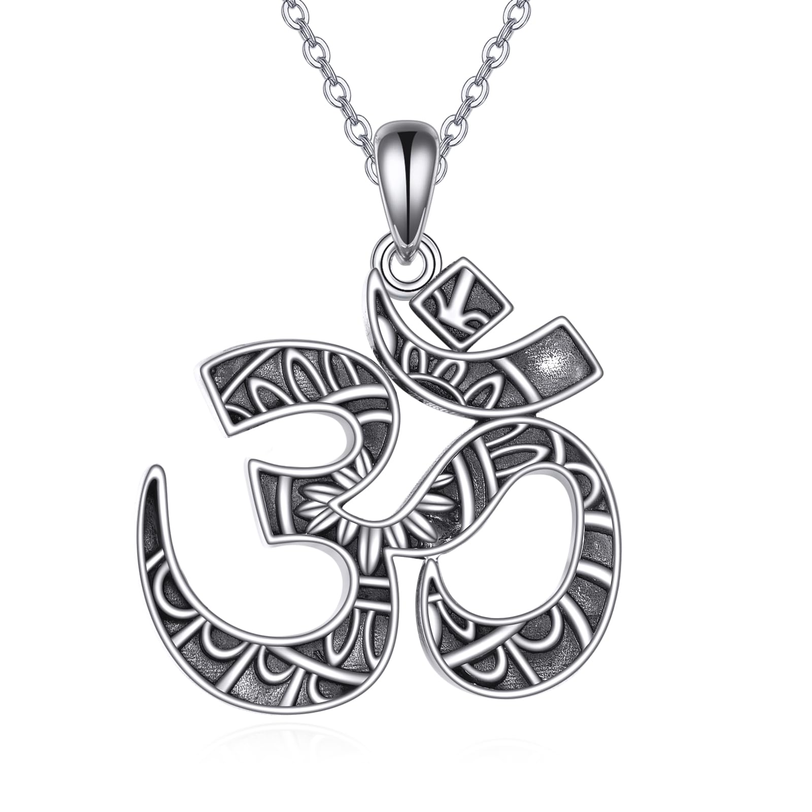 ONEFINITY Om Kette 925 Sterling Silber Om Anhänger Yoga Aum Ohm Halskette Buddhistischer Schmuck Für Damen Herrn
