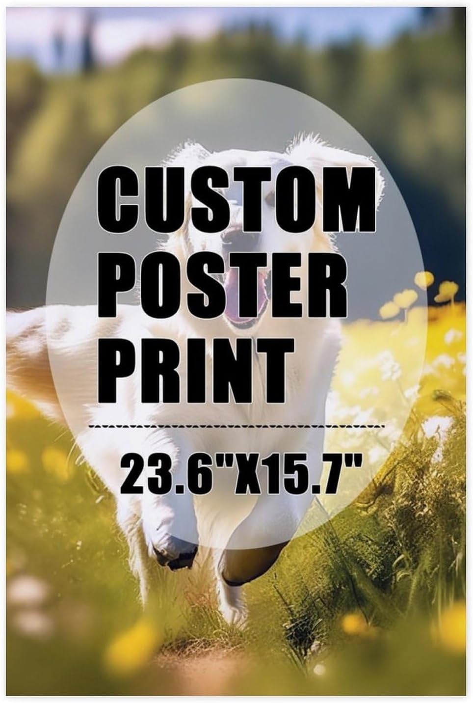 Jiposuhoe Custom Photo Poster Personalized Posters Print Add Your Any Picture Logo Text Image Customized Art Printing for Office Home School Living Room Bedroom Wall Decor, Vertical, 23.6 * 15.7in
