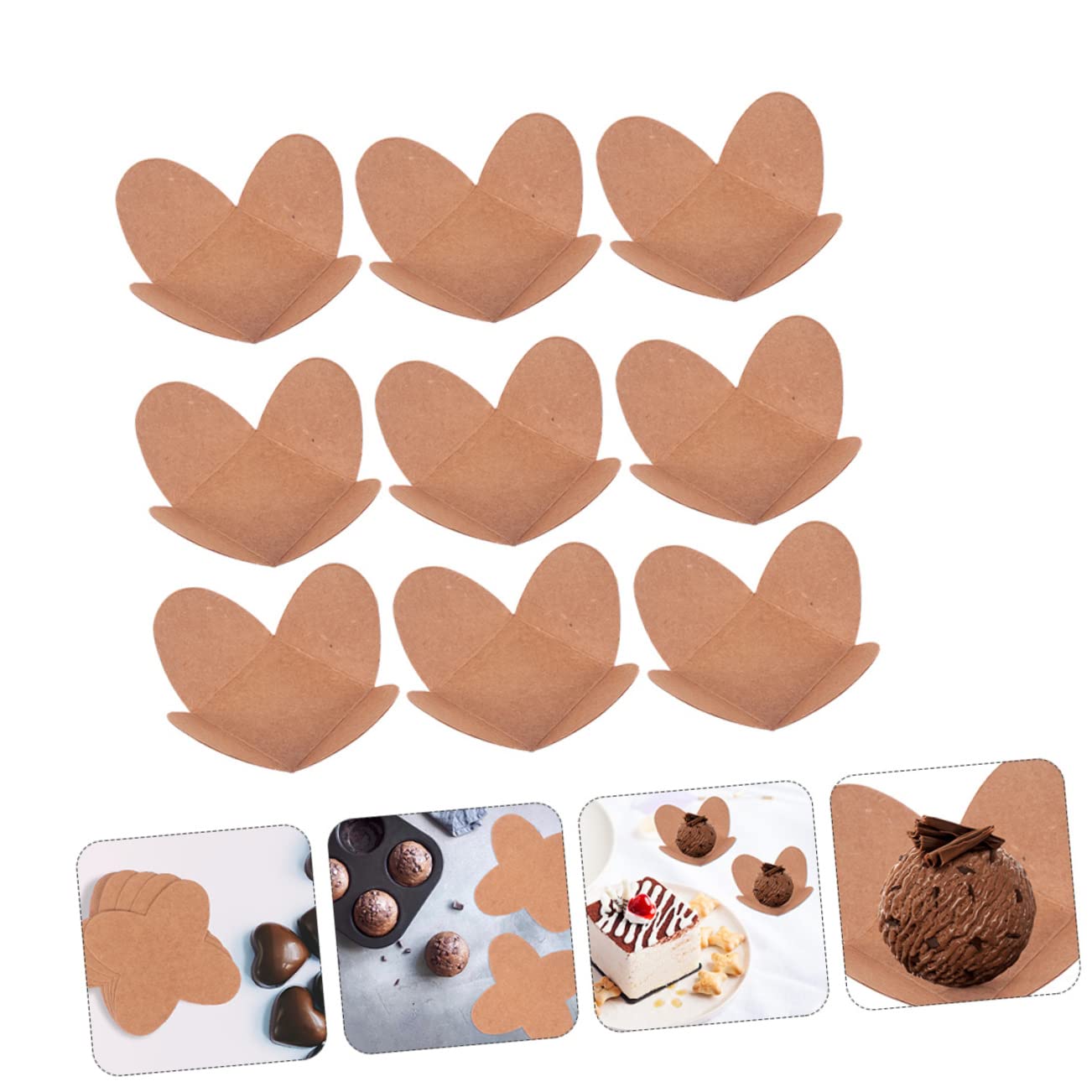 4 Sets Elegante Schokoladenhalter-papierschalen Trüffel-schokoladenfach Für Süßigkeitendekoration Geeignet 200 Stück * 4
