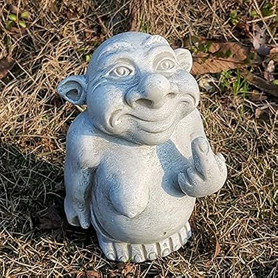 Gargoyle Statues Outdoor Trolls Figurines, Funny Gothic Garden Decor, Sculpture Resin Art Decorations, Outdoor Ornament for Flowerpot Yard Patio, Height 5'' (D)