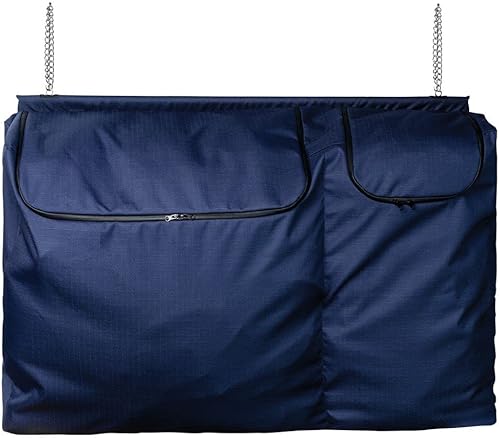 Dura-Tech Bolsa frontal resistente al agua de 2 bolsillos  Solución de organización estable de color azul marino  Diseño de doble bolsillo para