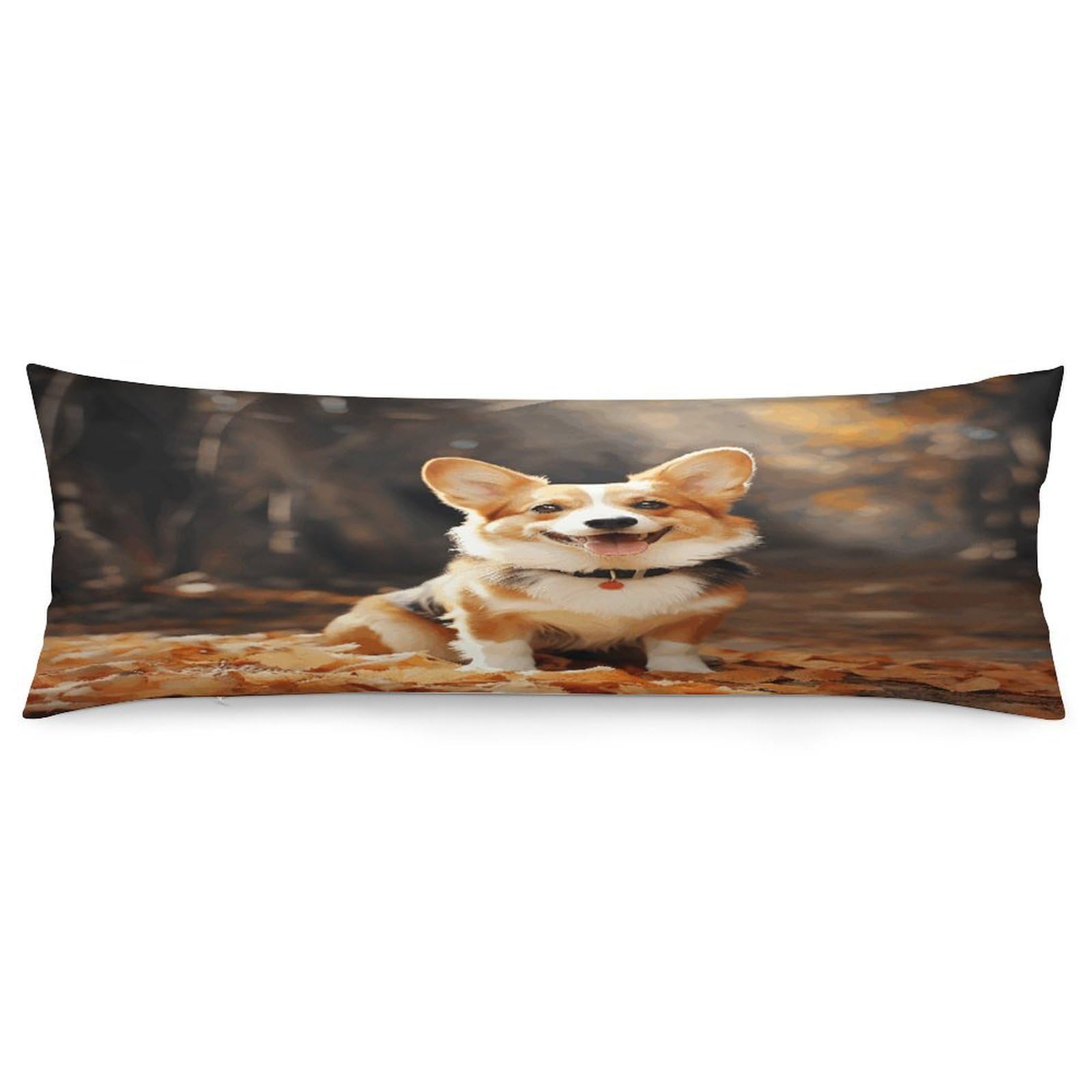 Corgi Dog Body Pillow Cover Soft Full Long Pillow Cover Decorative Large Pillow Case Cozy Body Pillow Pillowcase Pillow Shams for Bed Sofa Couch Room Decor 18.9 X 53 Inch