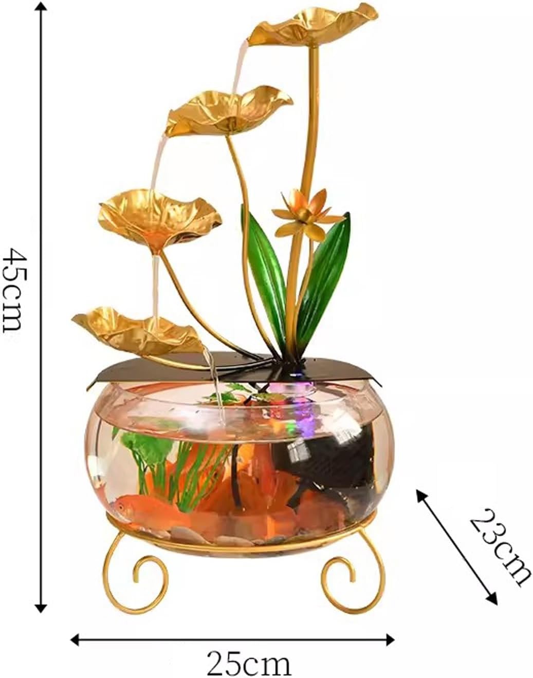 Indoor Fountain Home Small Fish Tank Water Flow Decoration, Living Room TV Cabinet Circulation Decoration, Fountain Office Desktop Decoration Tabletop cor (A)