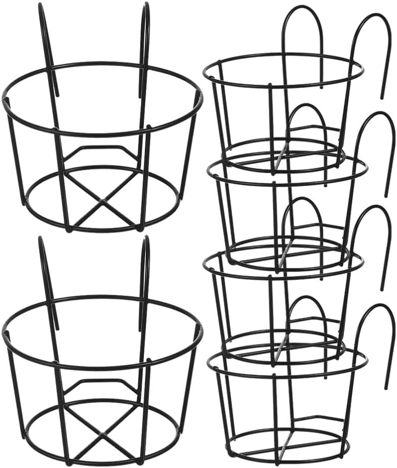 Toddmomy 6pcs Wall Planter Brackets Metal Flower Box Hangers for Balcony Easy to Install Planter Iron Stands for Indoor and Outdoor Use for Hanging Plants and Decorations